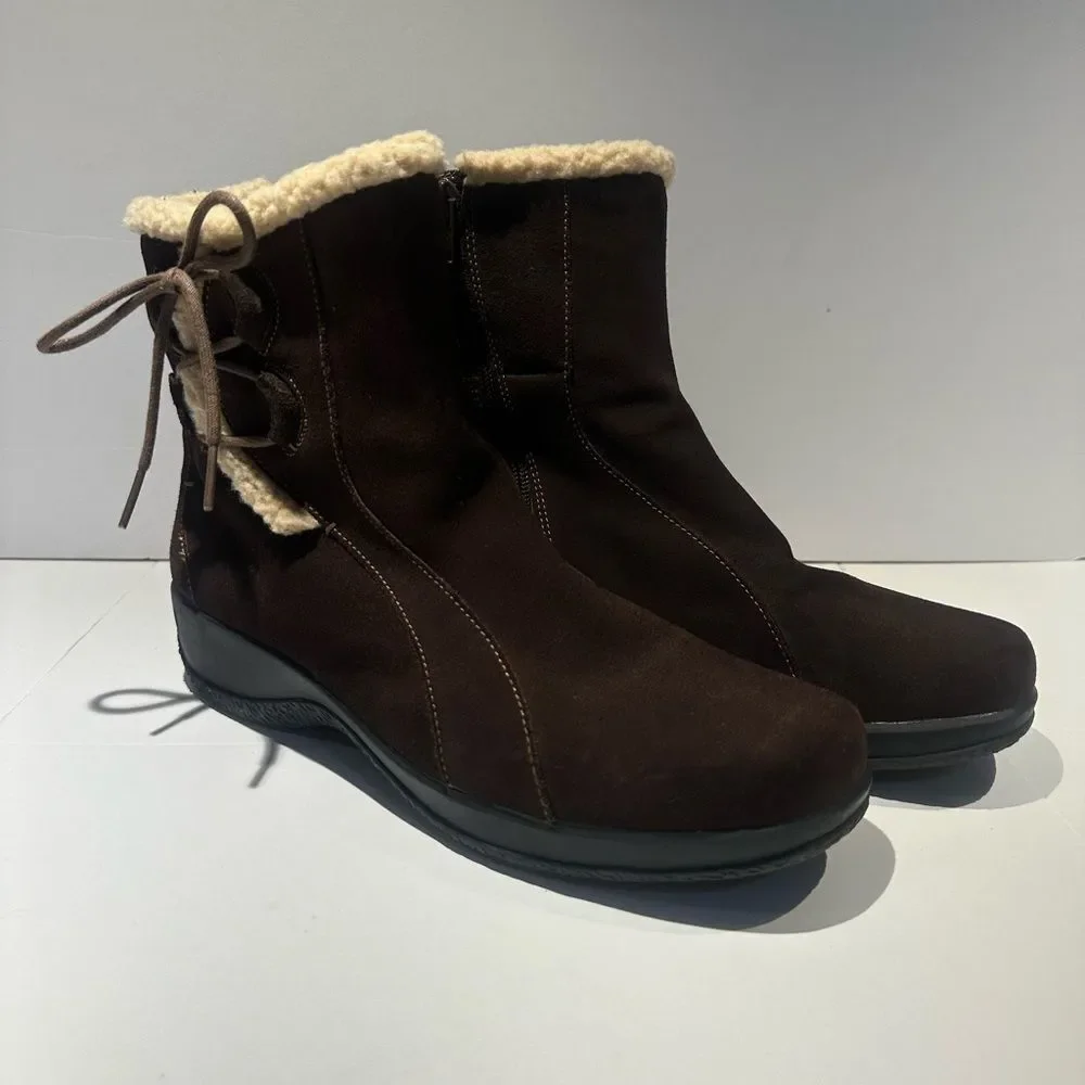 Clarks Angie Madi Brown Suede Ankle Boots - Size 9